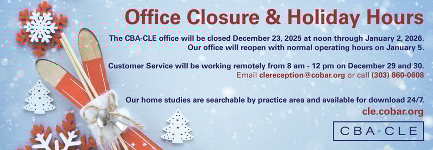 Our office will be closed December 23 through January 2. Happy Holidays!